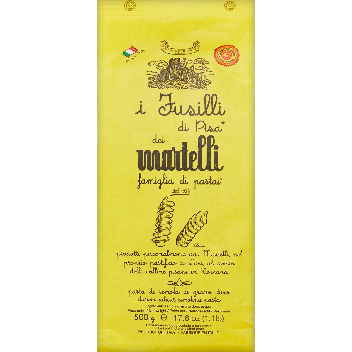 Martelli Fusilli di Pisa – Italian Durum Wheat Pasta 500g