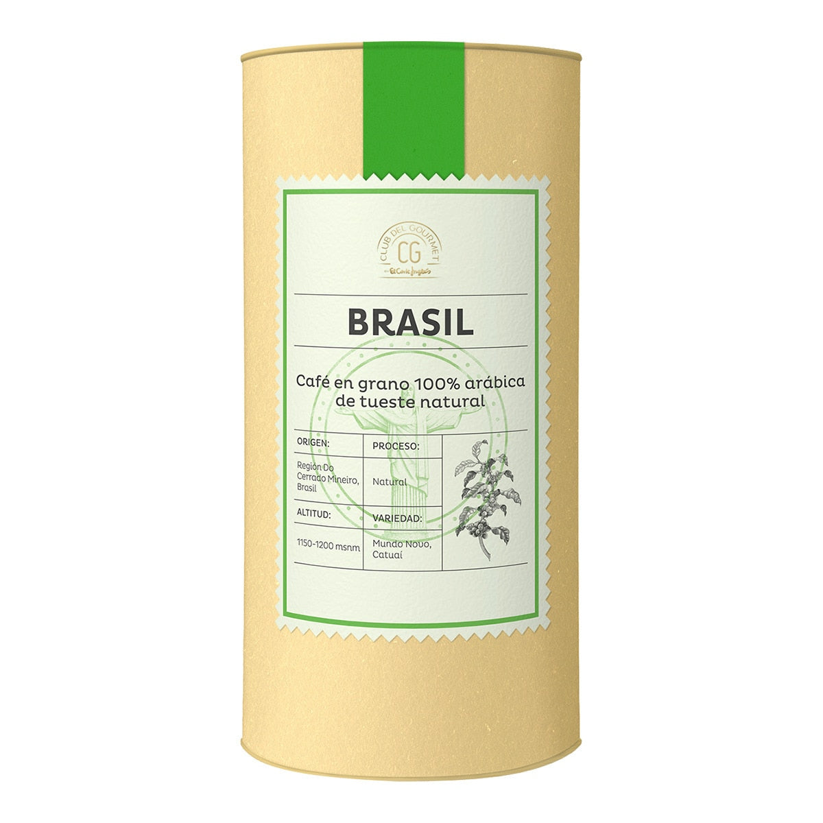 Club del Gourmet Brazilian Arabica Coffee Beans – Natural Roast 250g