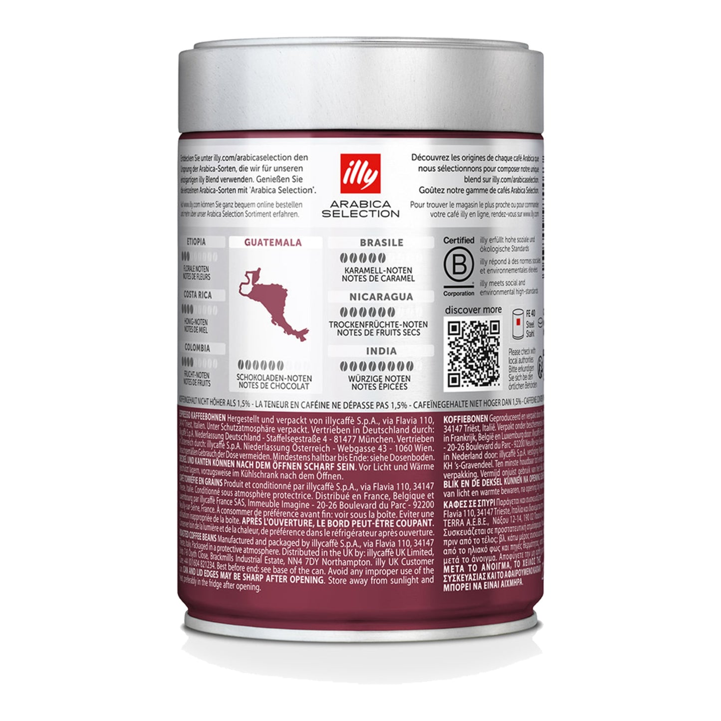 Illy Guatemala Selection – 100% Arabica Whole Bean Coffee 250g