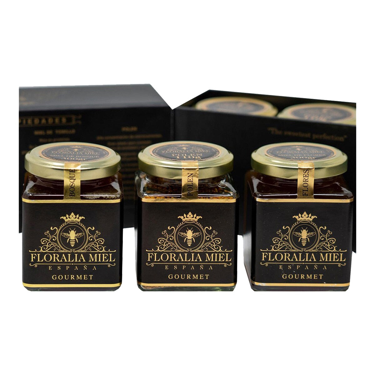 Floralia Extremadura Honey Collection – Flower, Forest & Pollen Set 710g