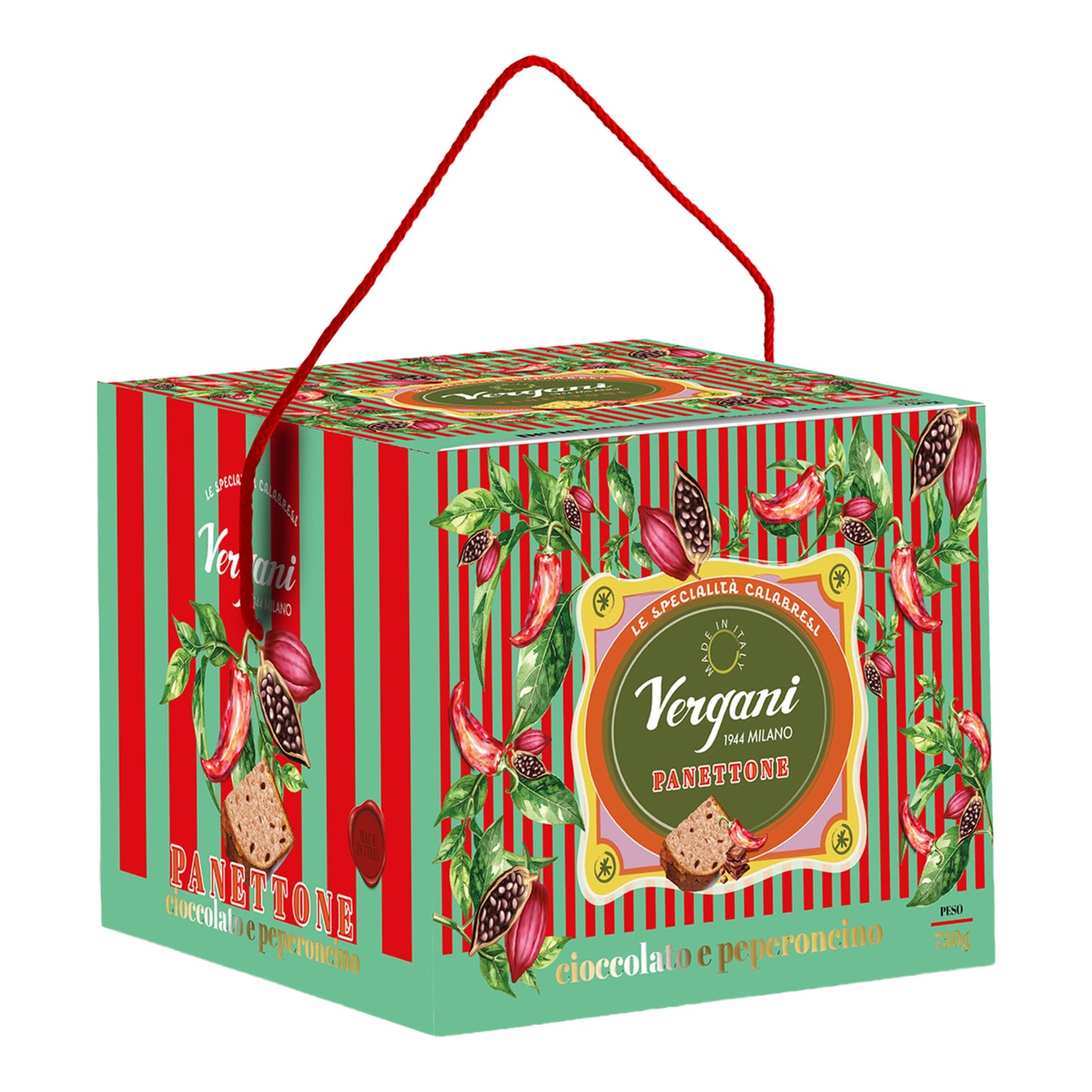 Vergani Panettone with Chocolate and Chili – Italian Classic 750g