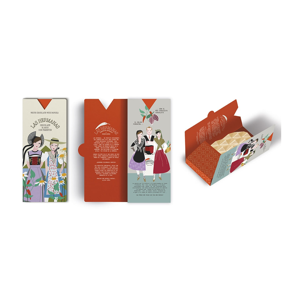Las Hermanas White Chocolate with Paprika – Spanish Tablet 80g