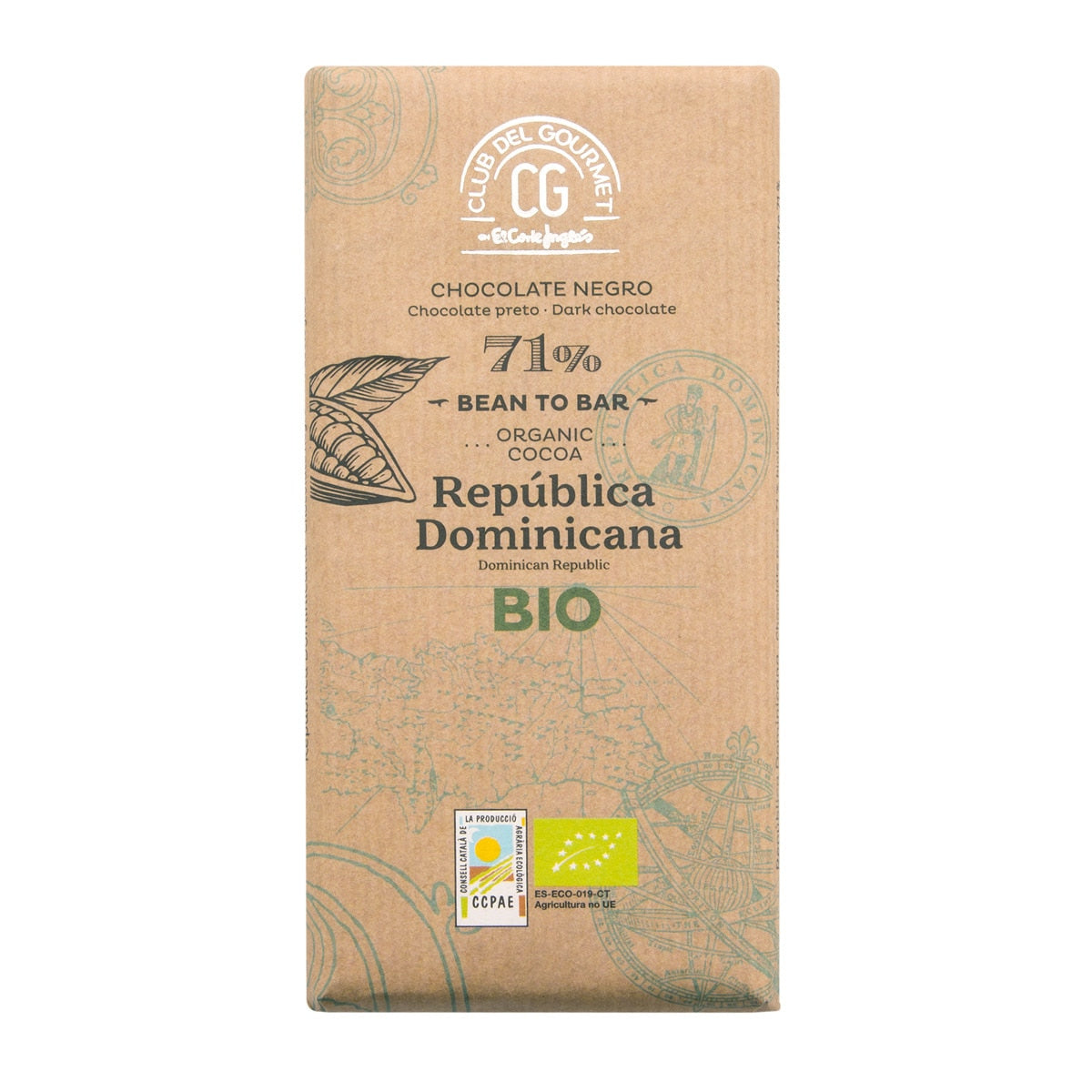 Bio Club del Gourmet Dark Chocolate 71% – Dominican Republic 100g