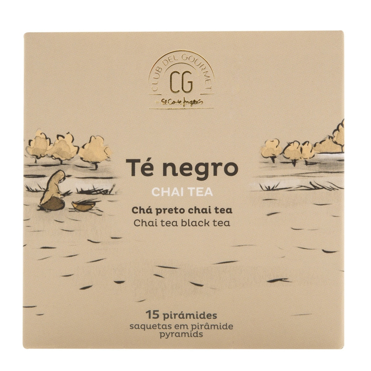 Tea Club del Gourmet Black Chai – Spiced Black Tea 15 Bags 33g