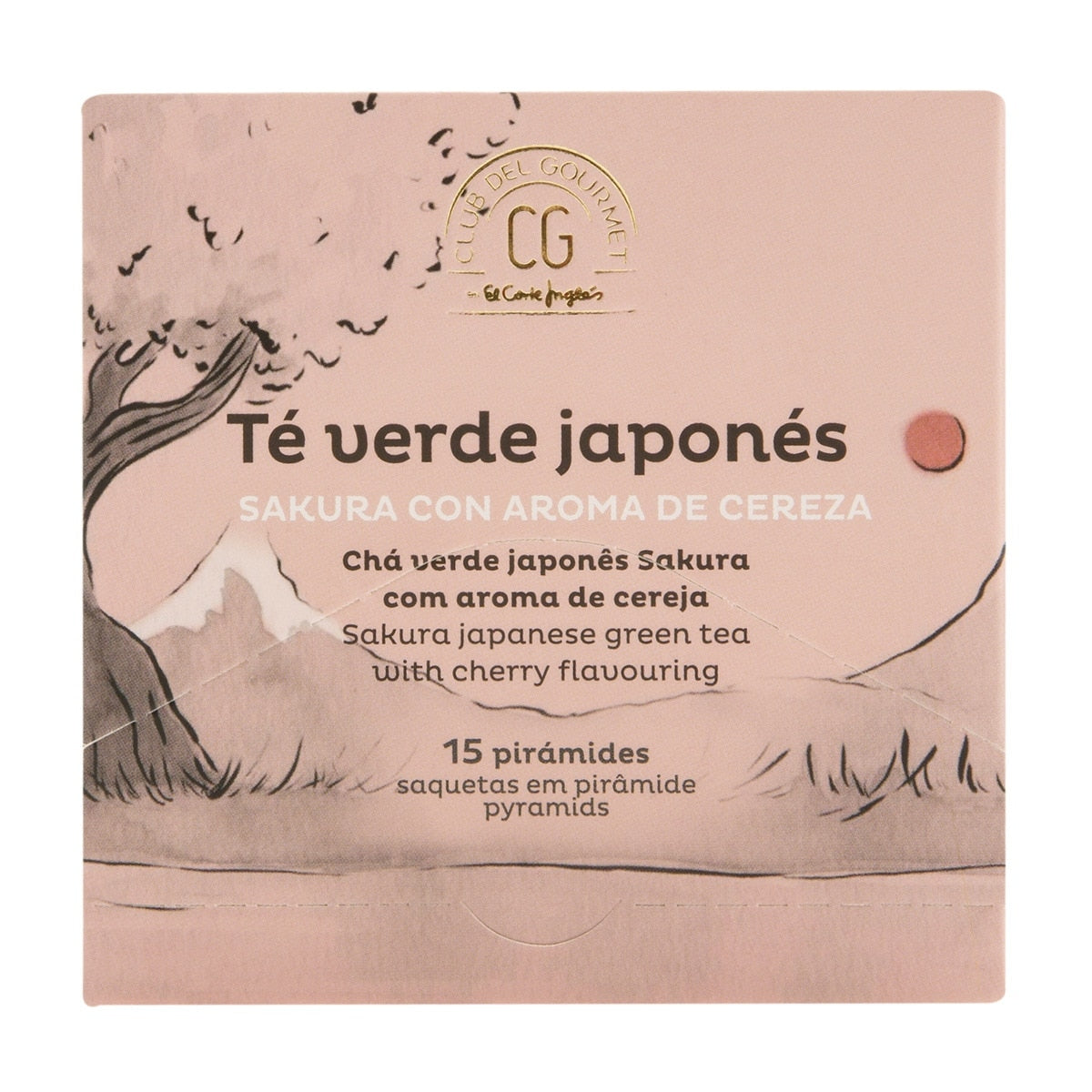 Club del Gourmet Japanese Green Tea Sakura Cherry – 15 Sachets 33g