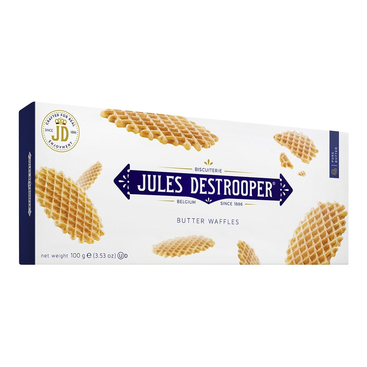 Jules Destrooper Traditional Butter Waffles – Belgian Classic 100g