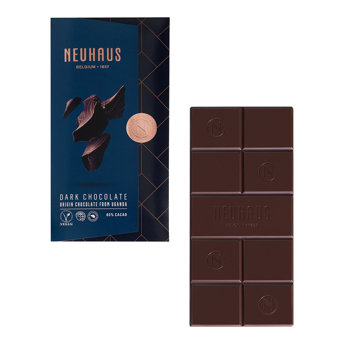 Neuhaus Uganda Dark Chocolate 80% Cacao – Single Tablet 100g