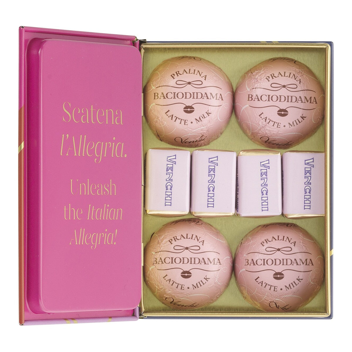 Venchi Assorted Chocolates – Mini Metal Book Gift Box 105g