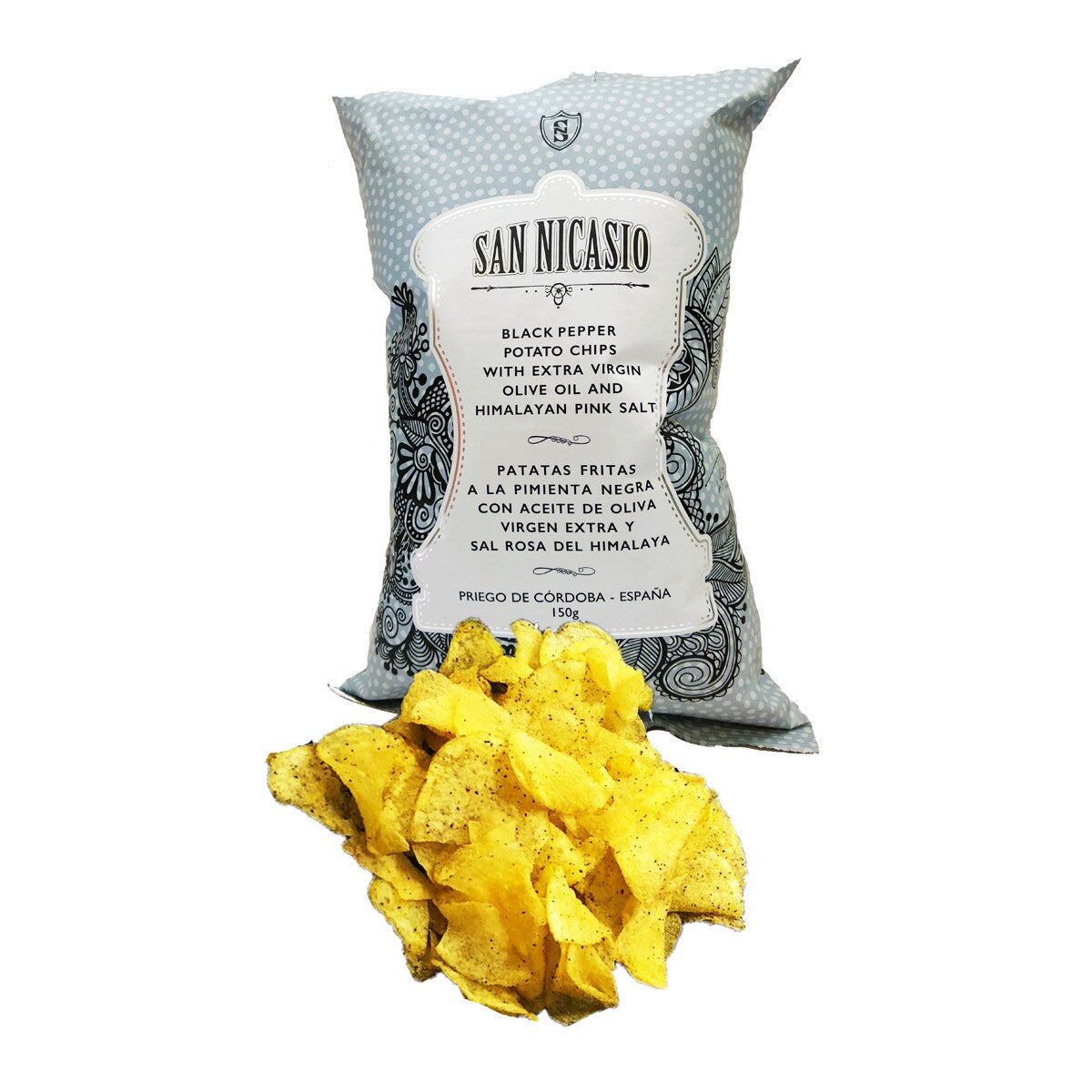 San Nicasio Black Pepper Crisps – Extra Virgin Olive Oil & Himalayan Pink Salt 150g