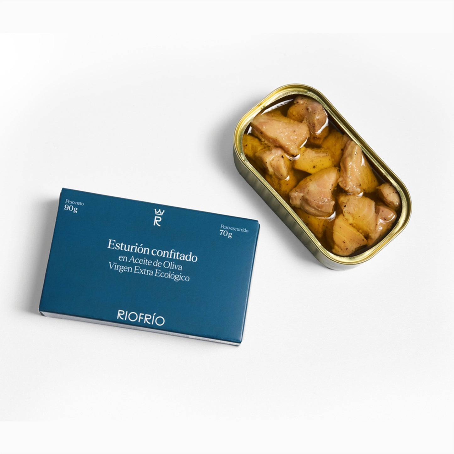 Riofrío Sturgeon Confited in Organic Olive Oil – Spanish Delicacy 90g