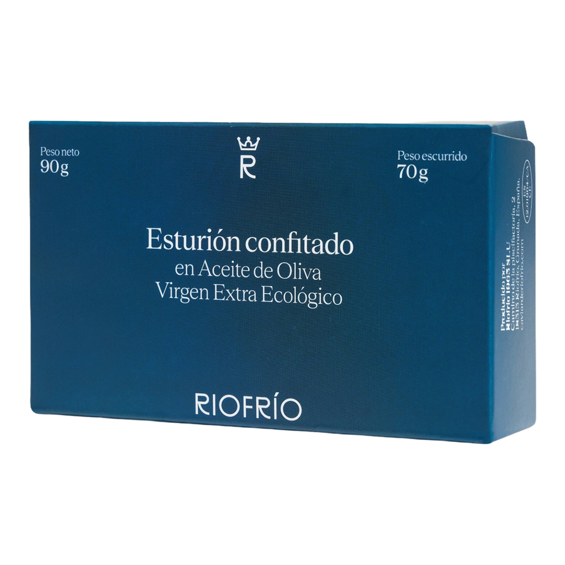 Riofrío Sturgeon Confited in Organic Olive Oil – Spanish Delicacy 90g