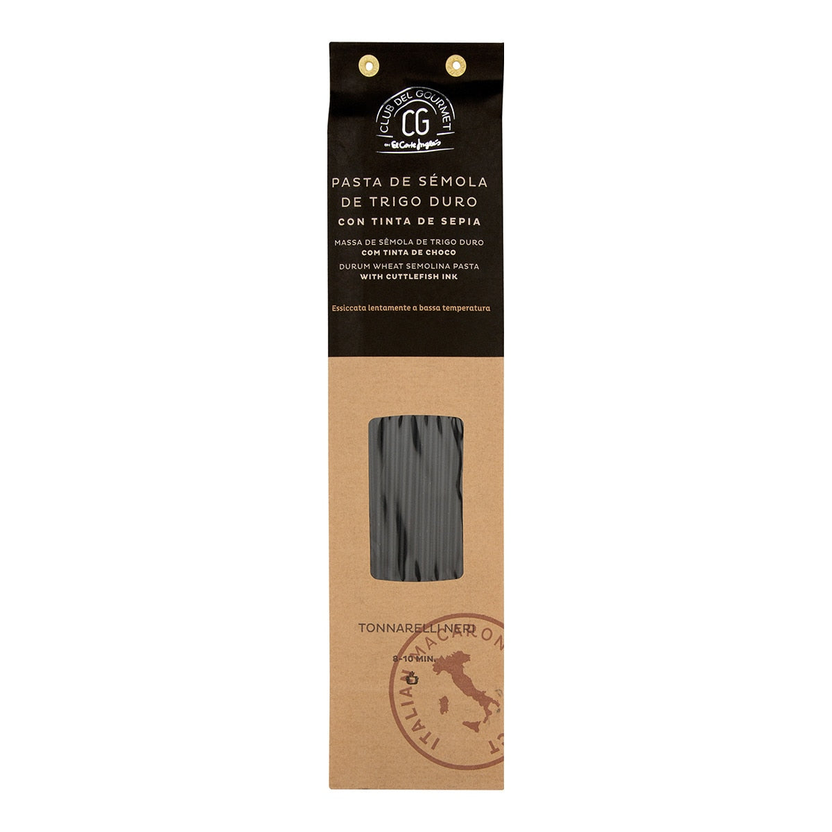 Club del Gourmet Tonnarelli Nero di Sepia – Squid Ink Pasta 500g