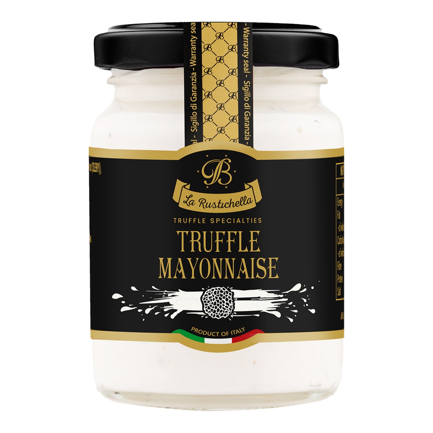 La Rustichella Black Truffle Mayonnaise – Spanish Gourmet Sauce 90g