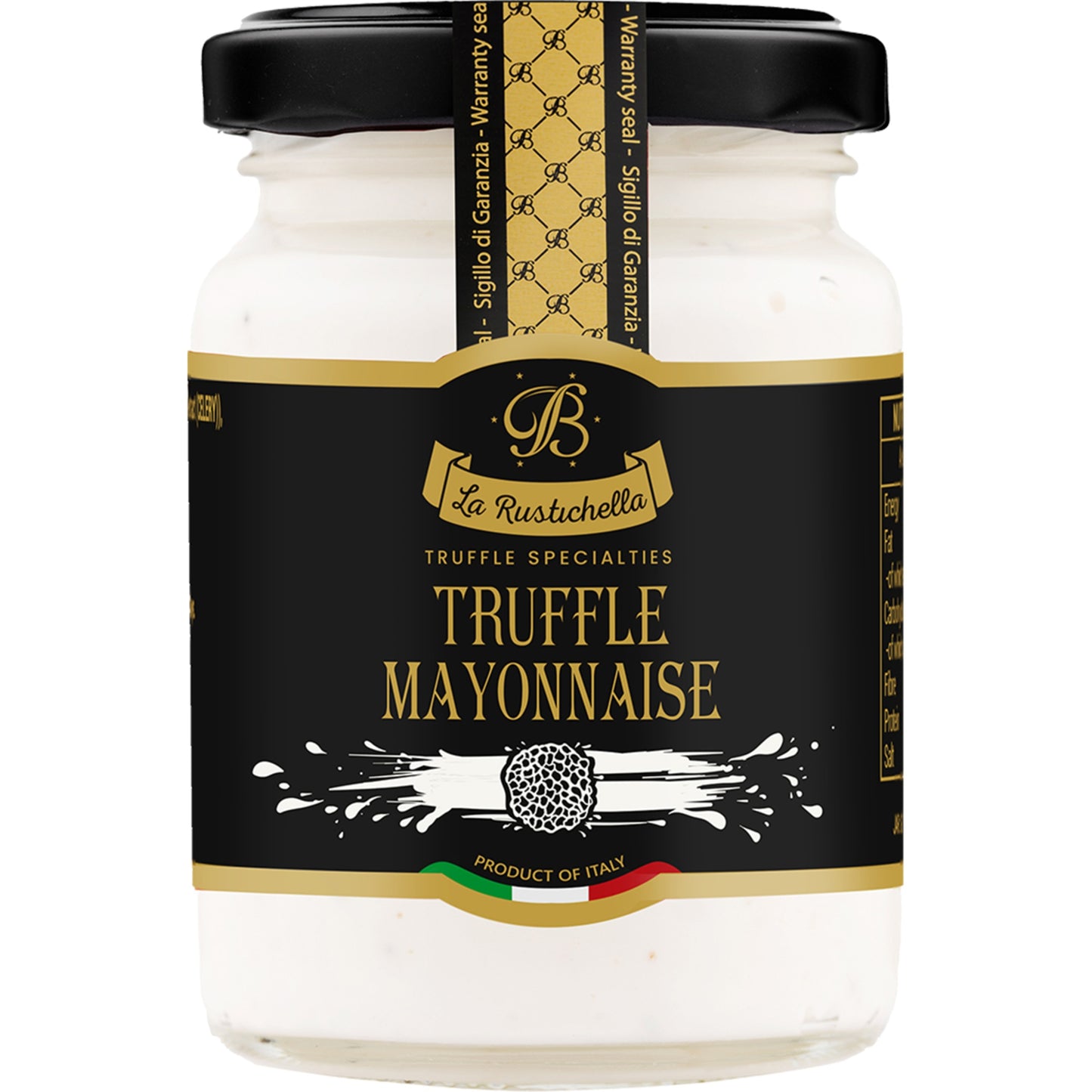 La Rustichella Black Truffle Mayonnaise – Spanish Gourmet Sauce 90g