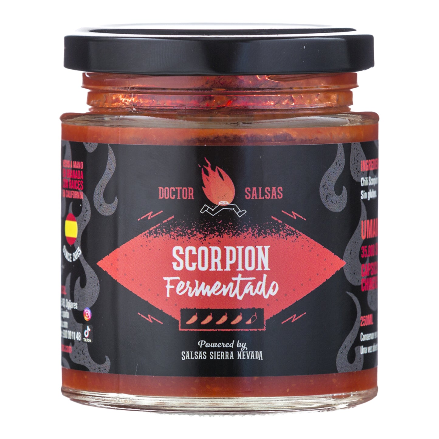 Doctor Salsas Fermented Red Scorpio Purée – Spanish Hot Sauce 248g
