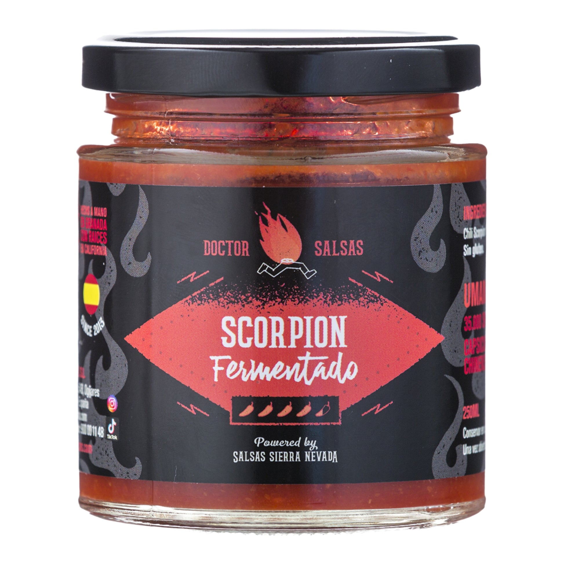 Doctor Salsas Fermented Red Scorpio Purée – Spanish Hot Sauce 248g