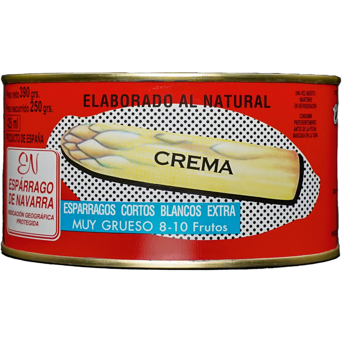 Crema White Asparagus Spears – Spanish Canned, 8/10 Grade 325g