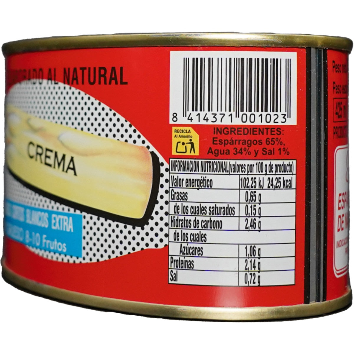 Crema White Asparagus Spears – Spanish Canned, 8/10 Grade 325g