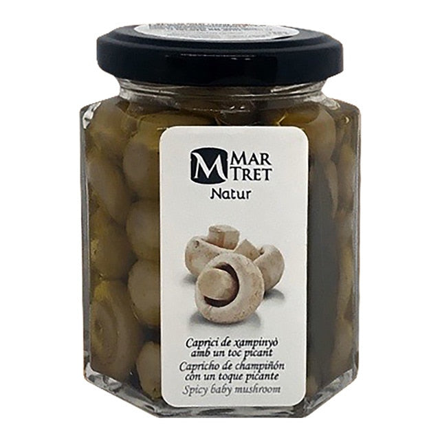 Mar-Tret Baby Mushrooms with Spiced Touch – Spanish Conserva 150g