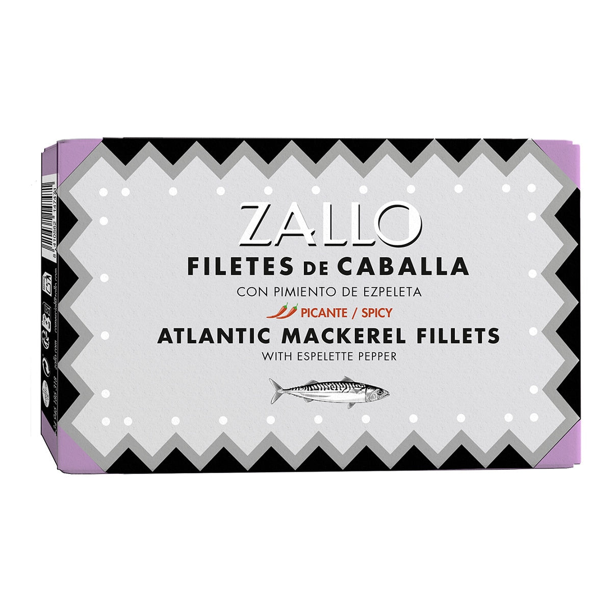 Zallo Mackerel Fillets with Ezpeleta Peppers – Spanish Conserva 130g