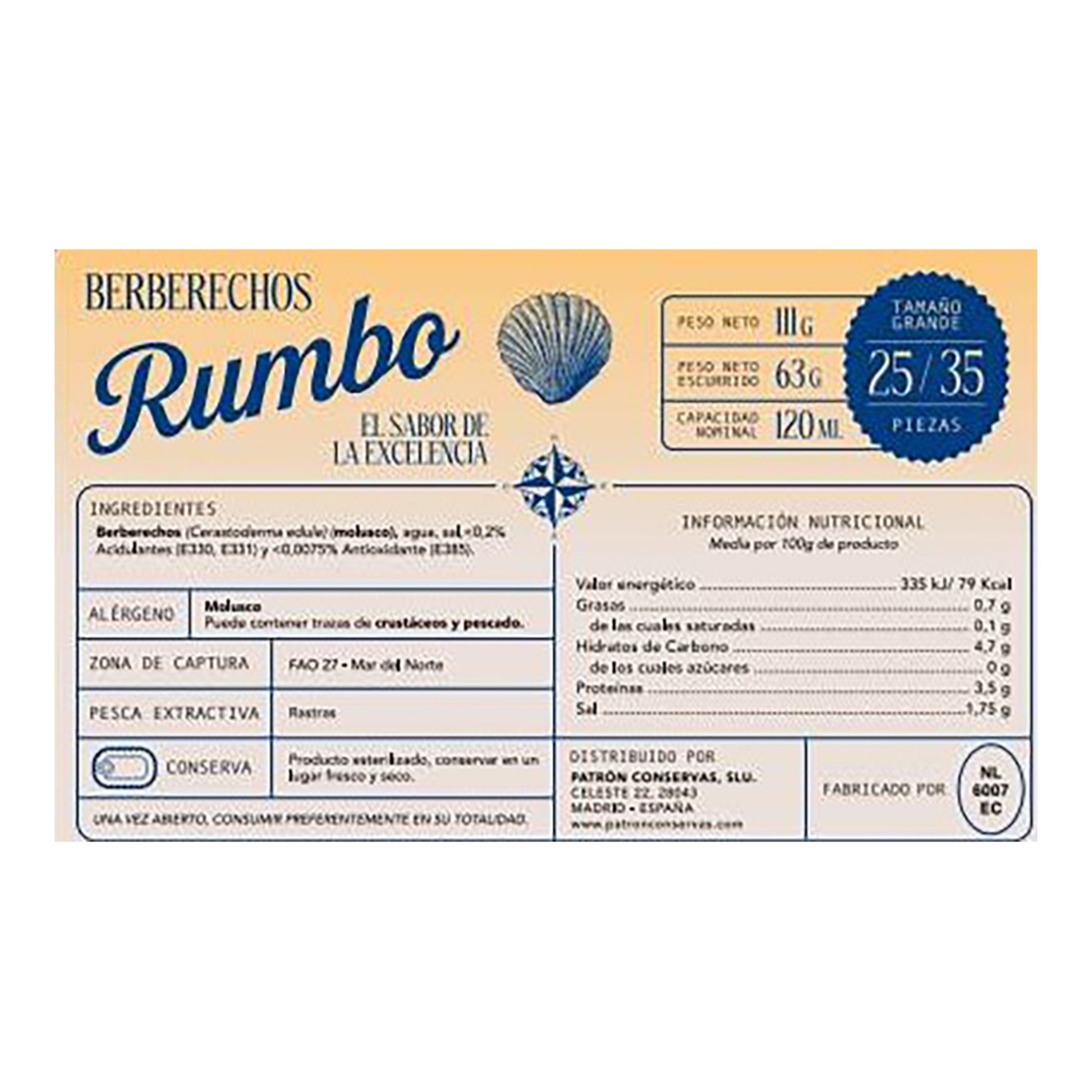 Rumbo Cockles – Large Spanish Conserva 111g