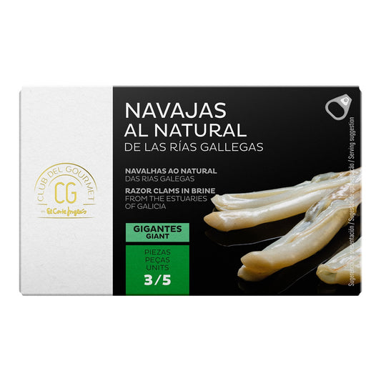 Cub del Gourmet Giant Razor Clams – Natural Galician Rías 63g