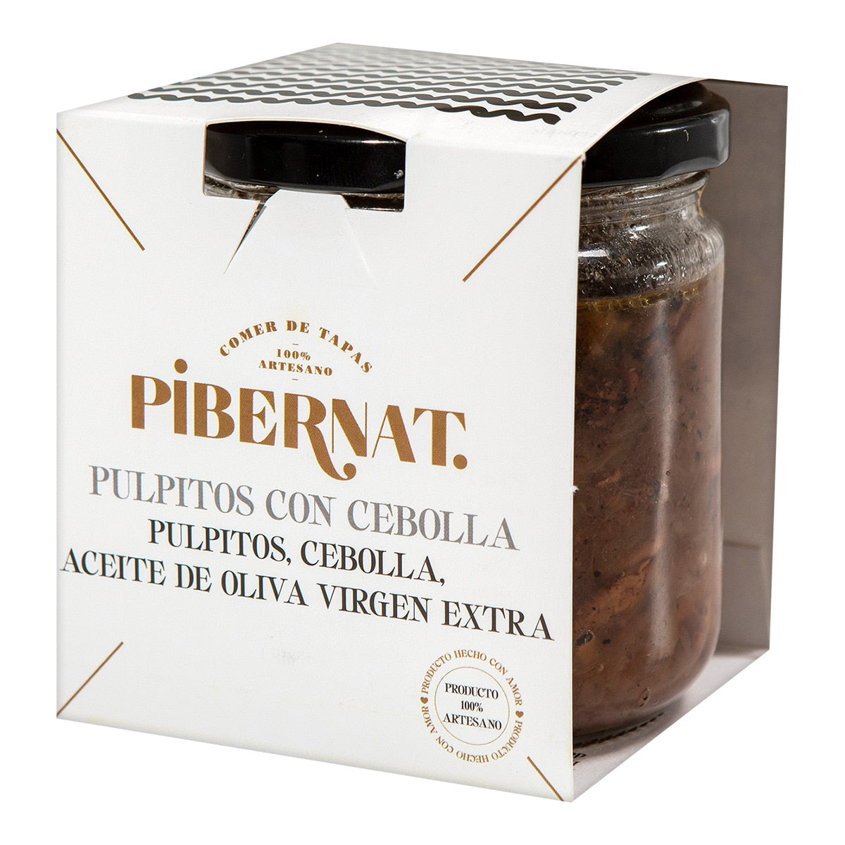 Pibernat Baby Octopus with Onion – Handmade Spanish Conserva 280g