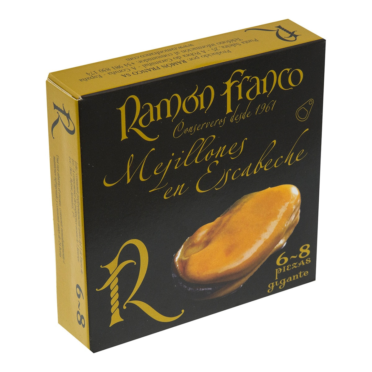 Ramón Franco Galician Mussels in Escabeche – Giant 6-8 Pieces 78g
