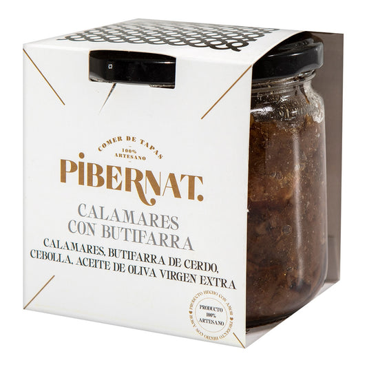 Pibernat Squid with Butifarra – Artisanal Spanish Conserva 275g
