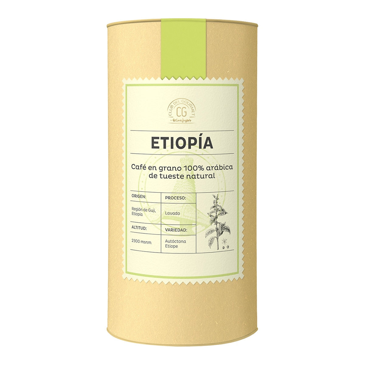 Club del Gourmet Ethiopian Arabica – Natural Roast Whole Beans 250g
