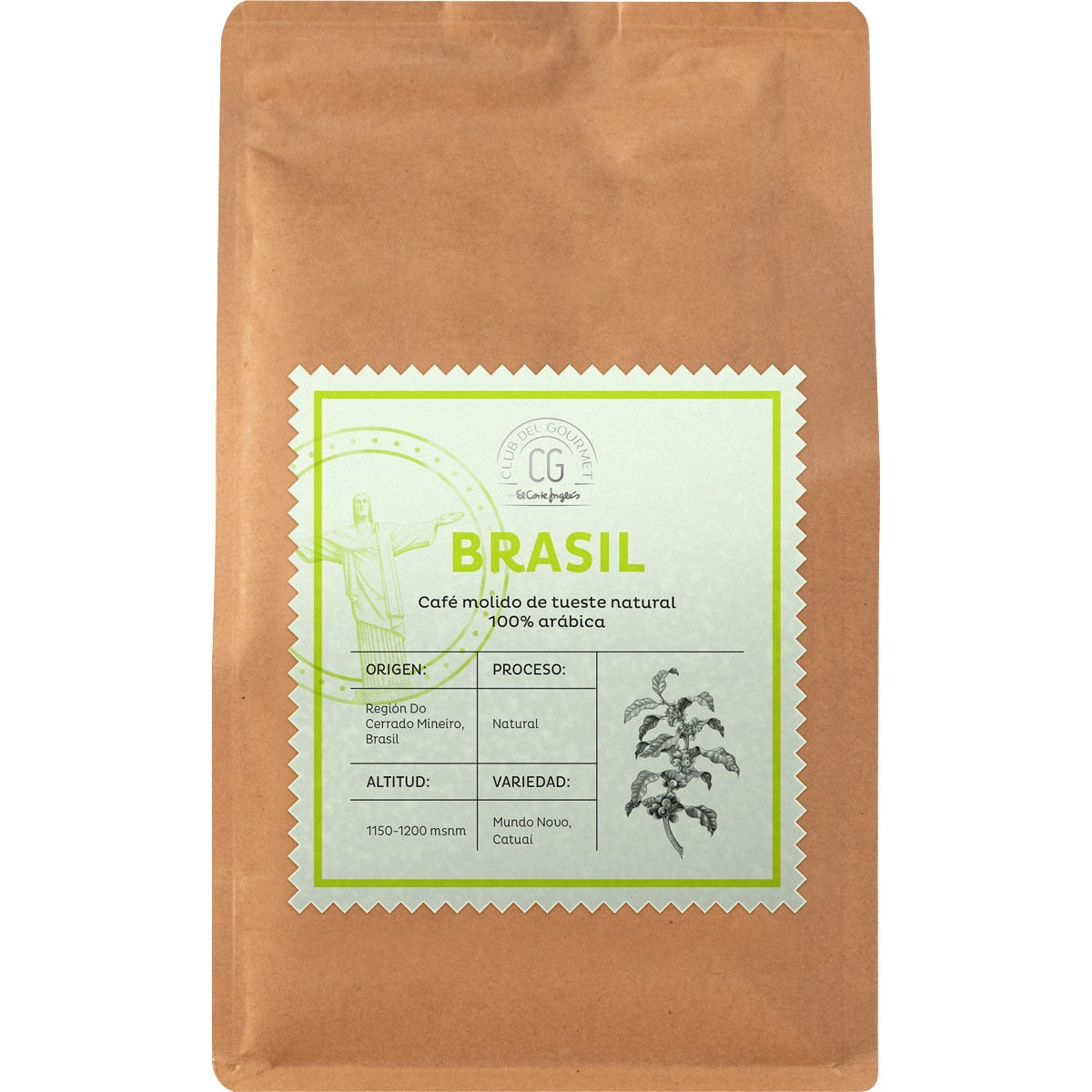 Club del Gourmet Brazil 100% Arabica Ground Coffee – Natural Roast 250g