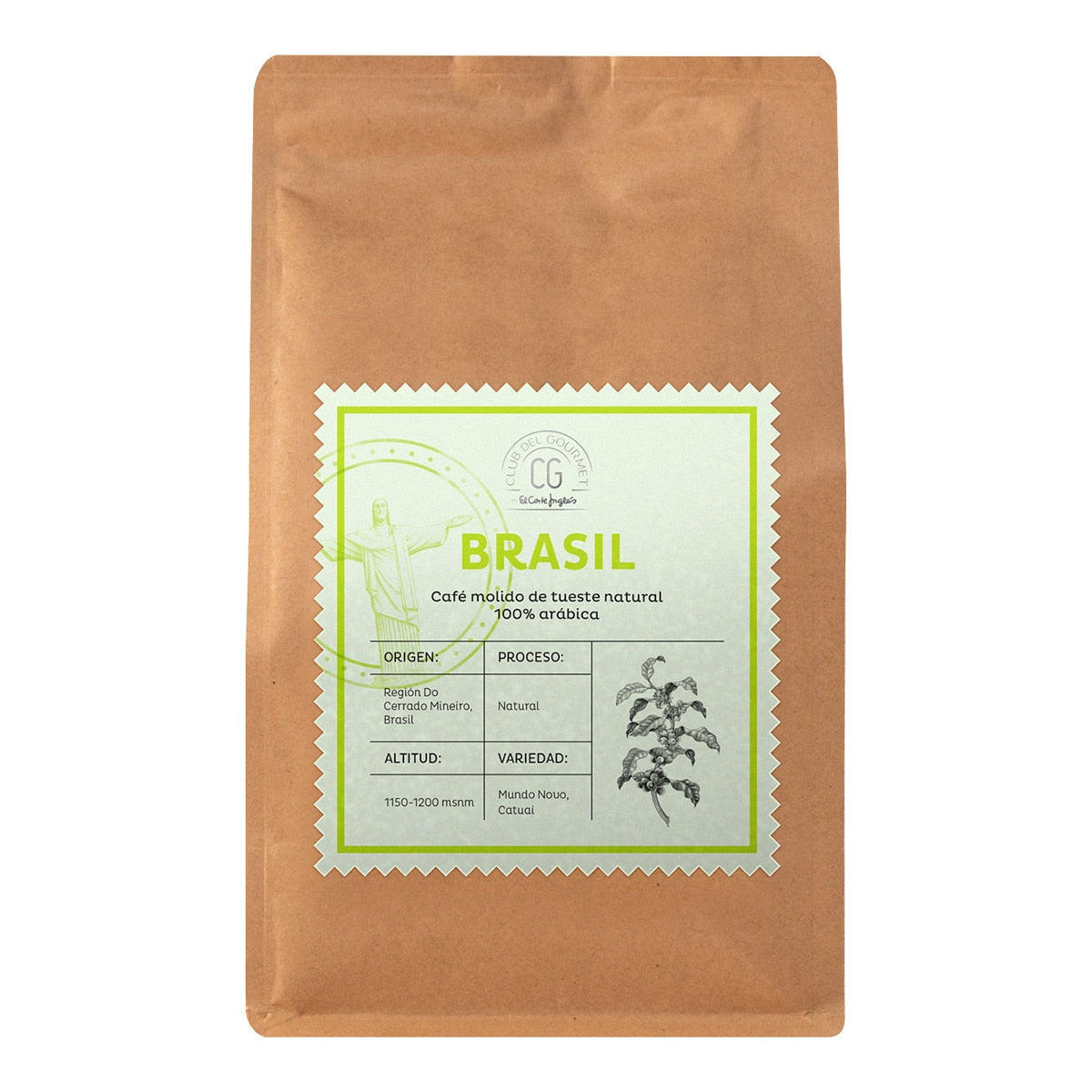 Club del Gourmet Brazil 100% Arabica Ground Coffee – Natural Roast 250g