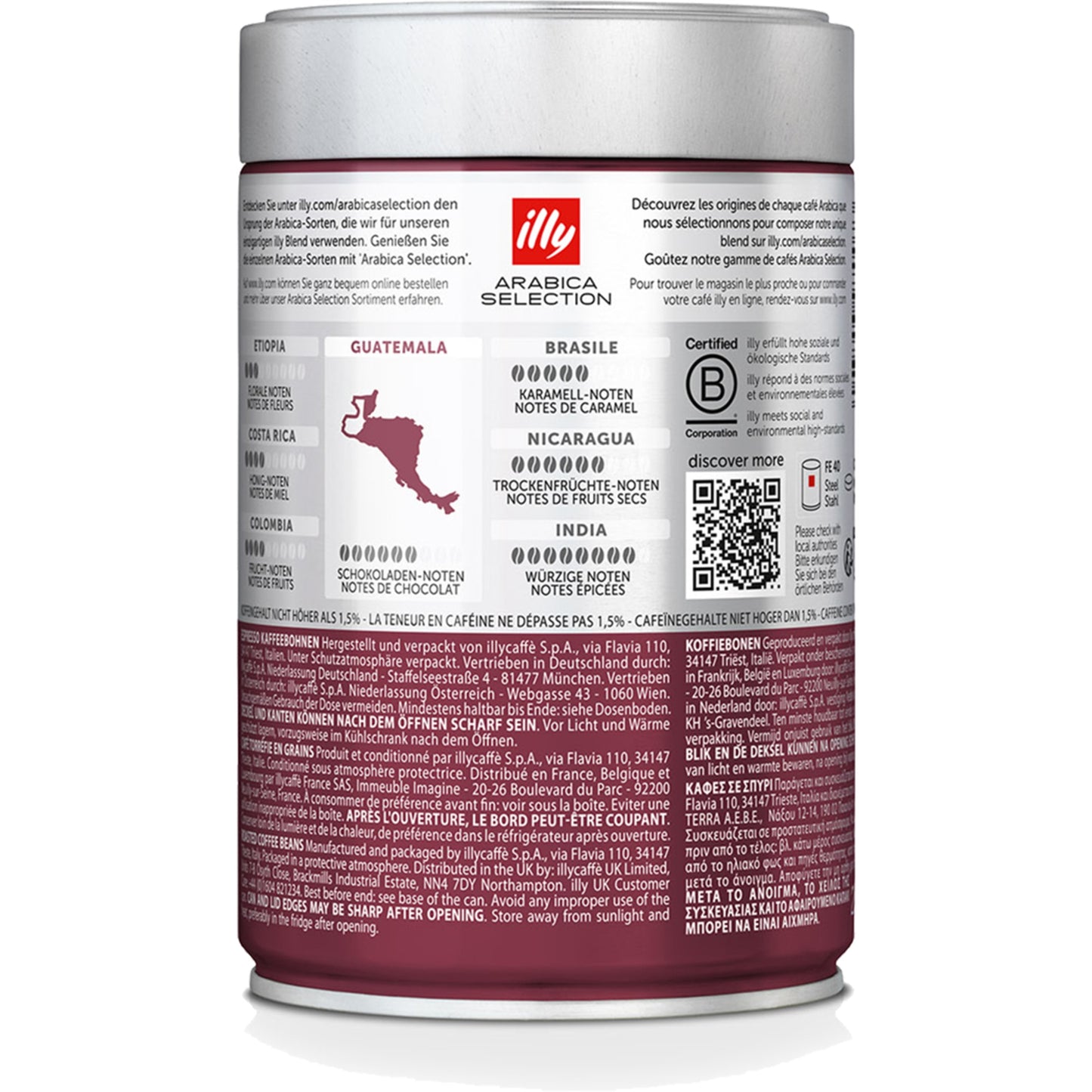 Illy Guatemala Selection – 100% Arabica Whole Bean Coffee 250g