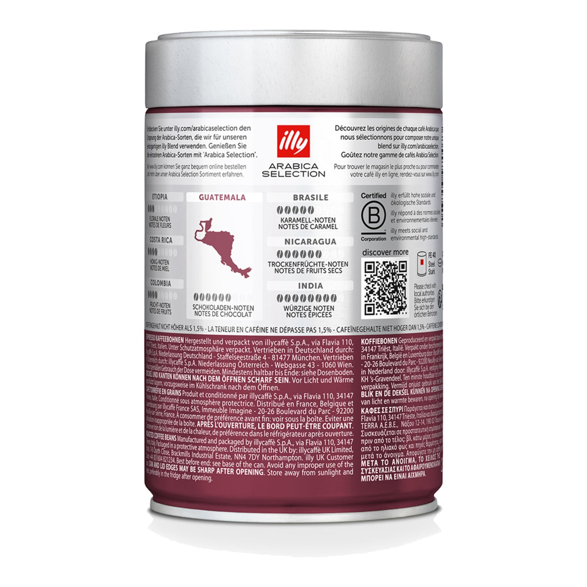 Illy Guatemala Selection – 100% Arabica Whole Bean Coffee 250g
