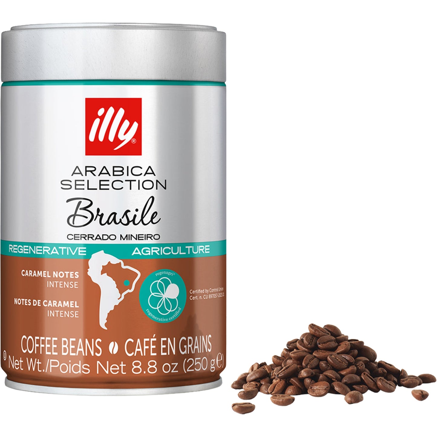 Illy Brasil Cerrado Mineiro – 100% Arabica Whole Bean Coffee 250g