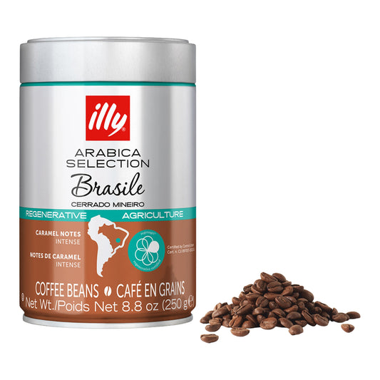 Illy Brasil Cerrado Mineiro – 100% Arabica Whole Bean Coffee 250g