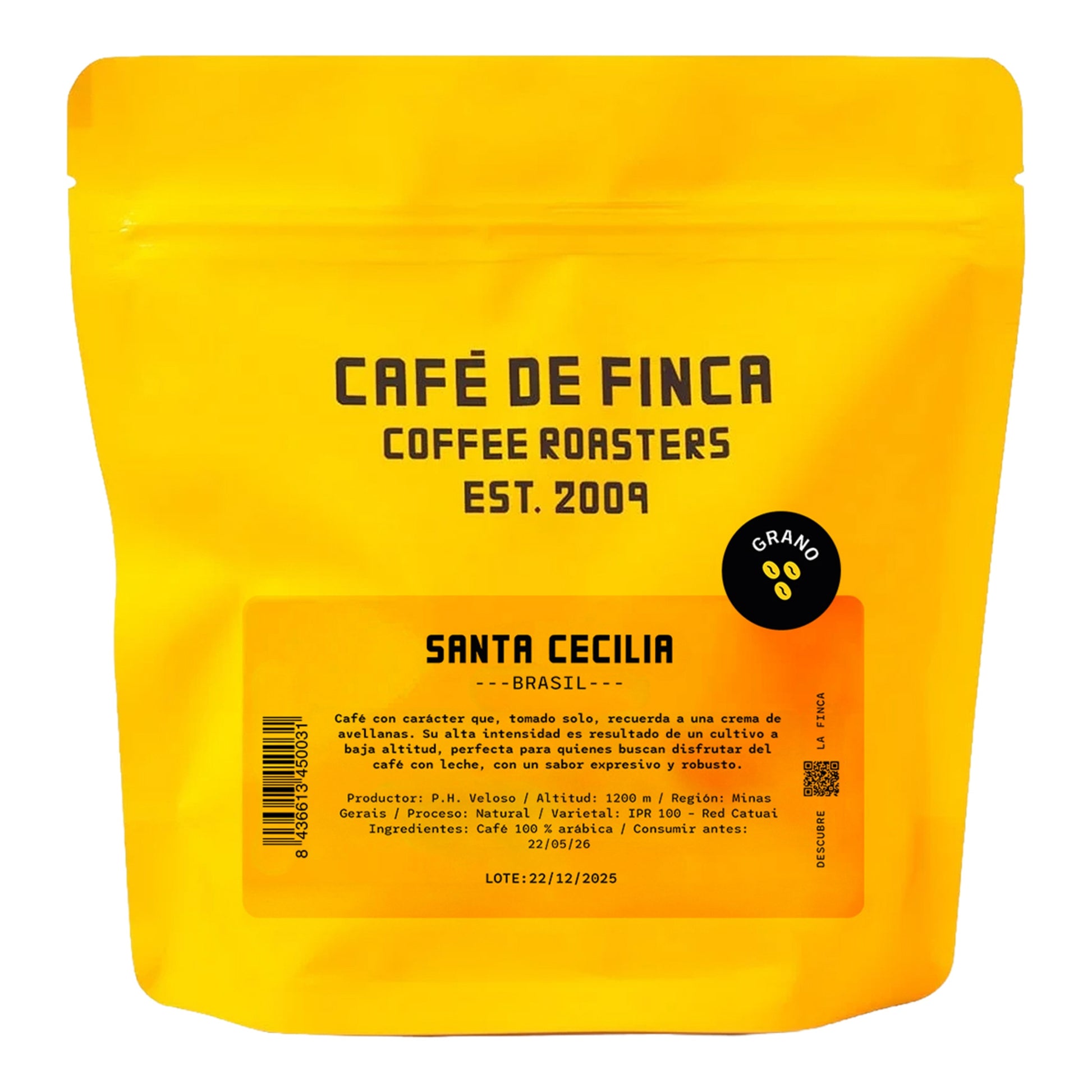 Santa Cecilia Brasil Coffee Beans – Single-Origin Finca 250g
