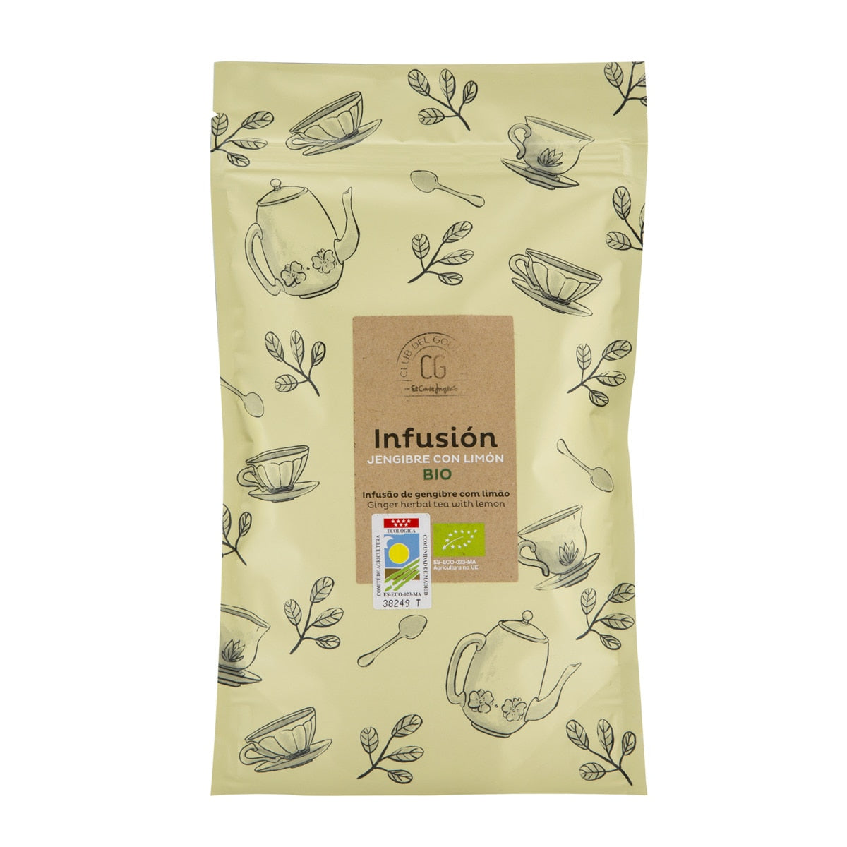 Club del Gourmet Ginger & Lemon Infusion – Organic Tea 100g