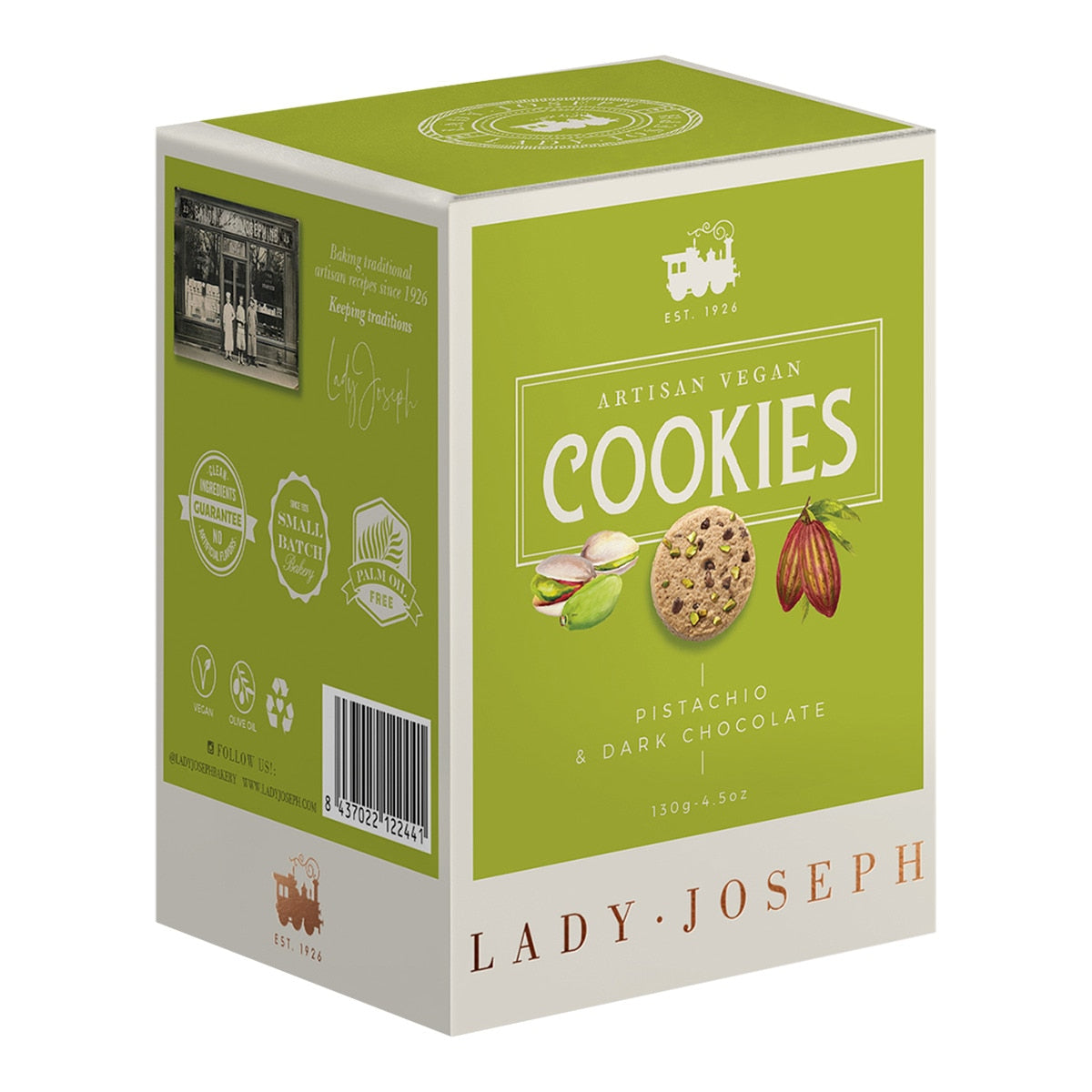 Lady Joseph Pistachio & Chocolate Artisan Cookies – Spanish 130g