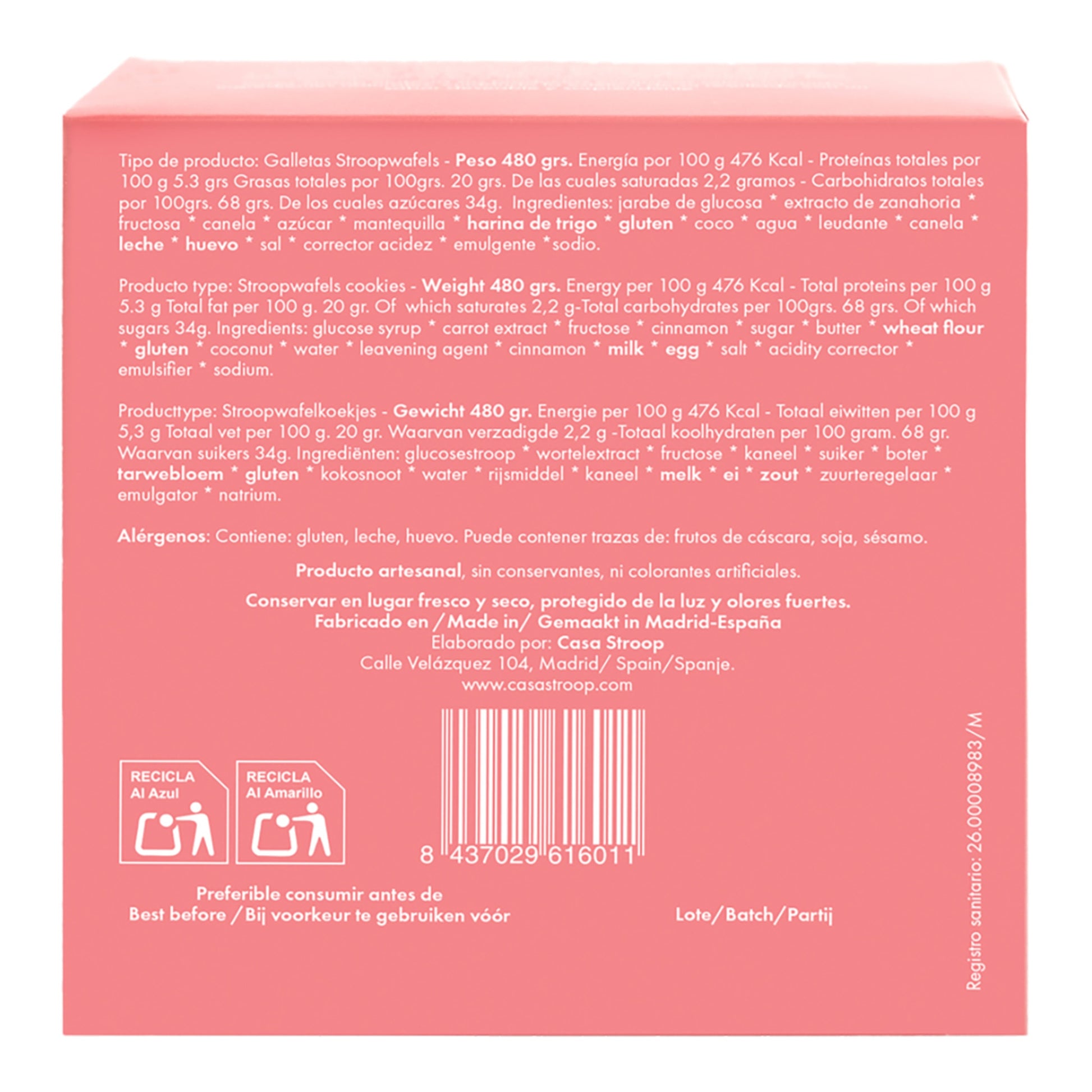 Casa Stroop Stroopwafels – Caramel & Chocolate Waffle Cookies 450g