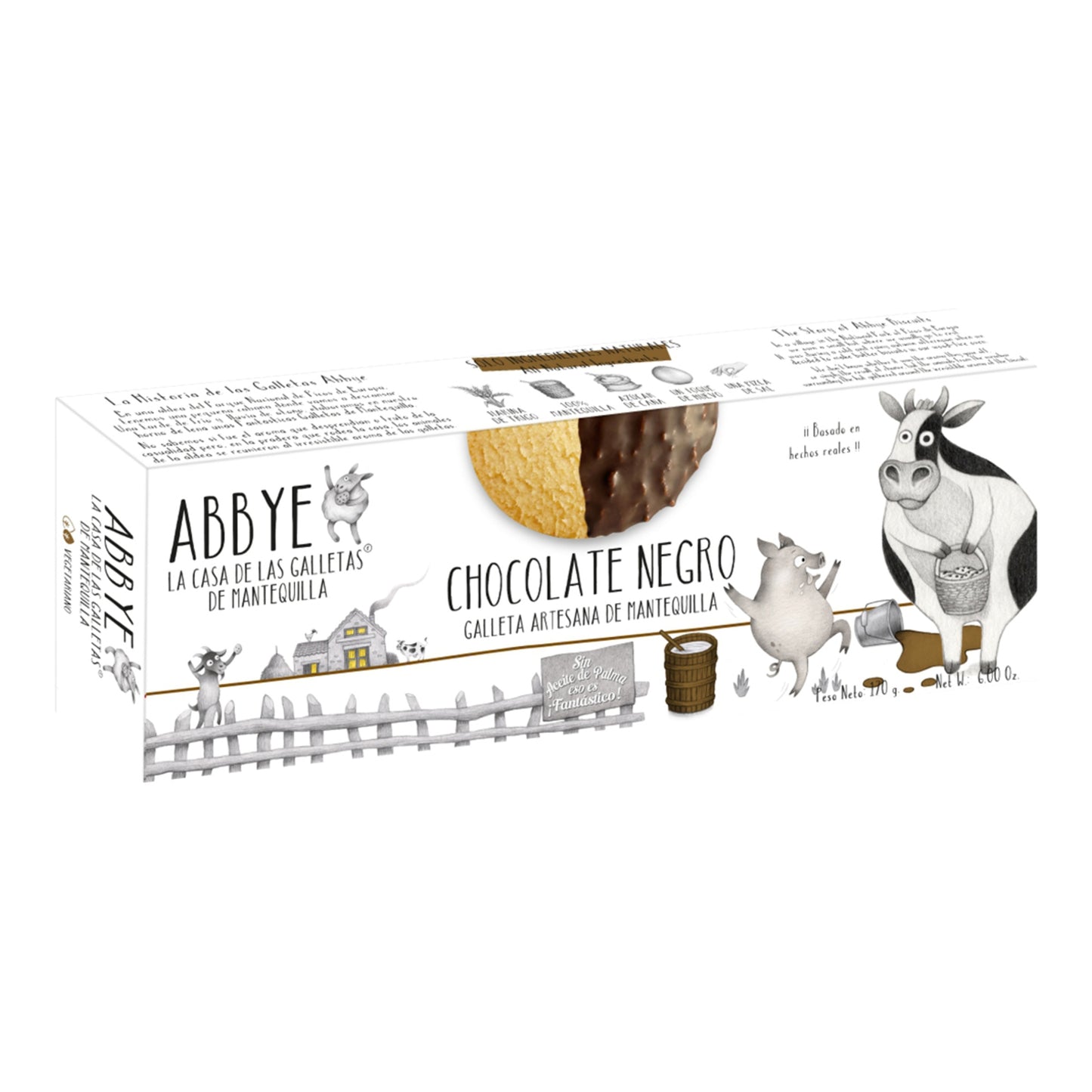 Abbye Butter Cookies with Chocolate Coating – Spanish 170g