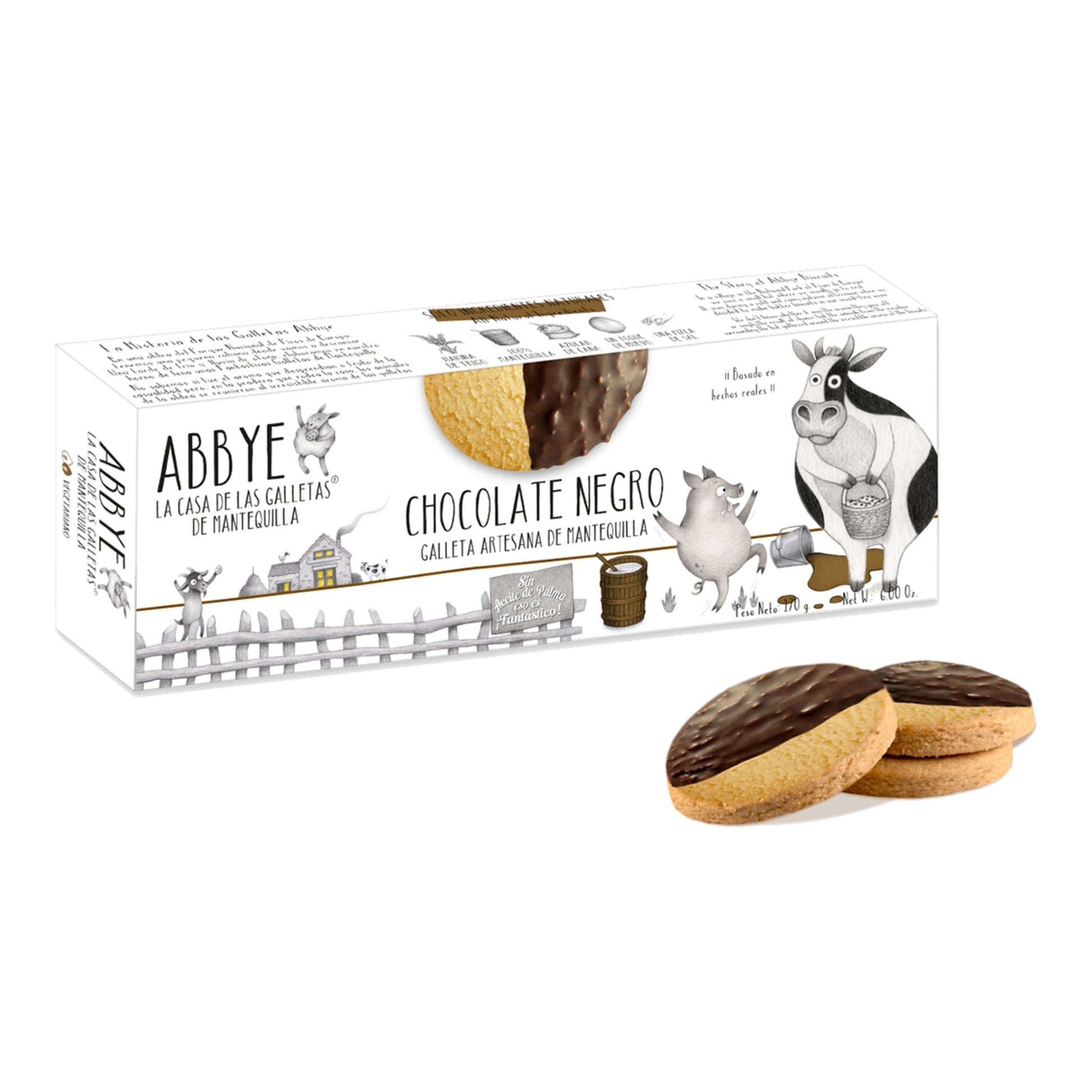 Abbye Butter Cookies with Chocolate Coating – Spanish 170g