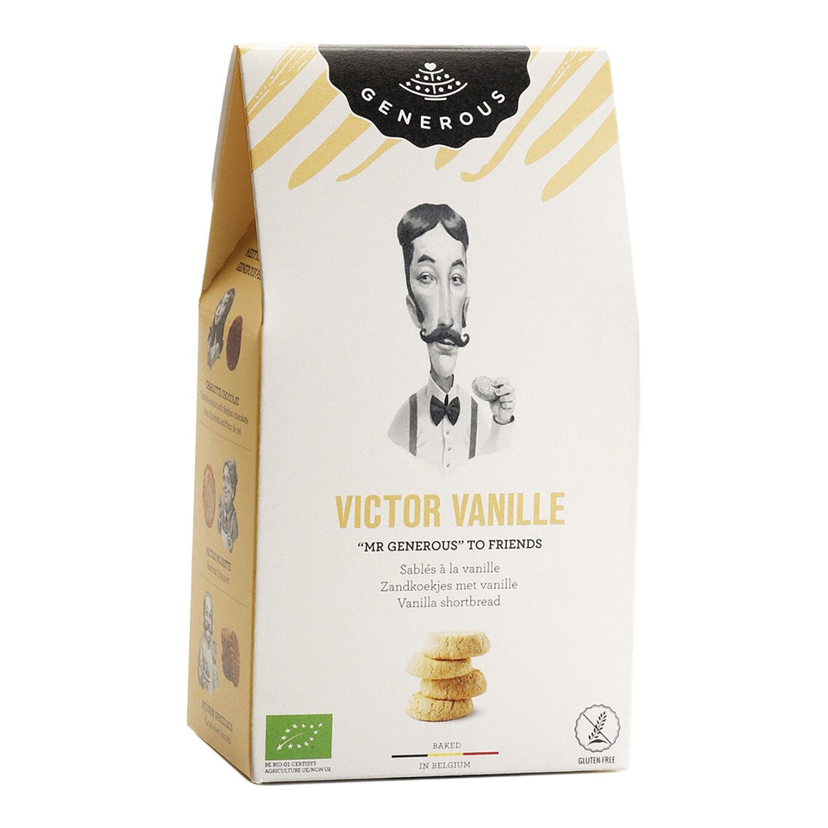 Victor Generous Organic Vanilla Cookies – Gluten-Free 100g