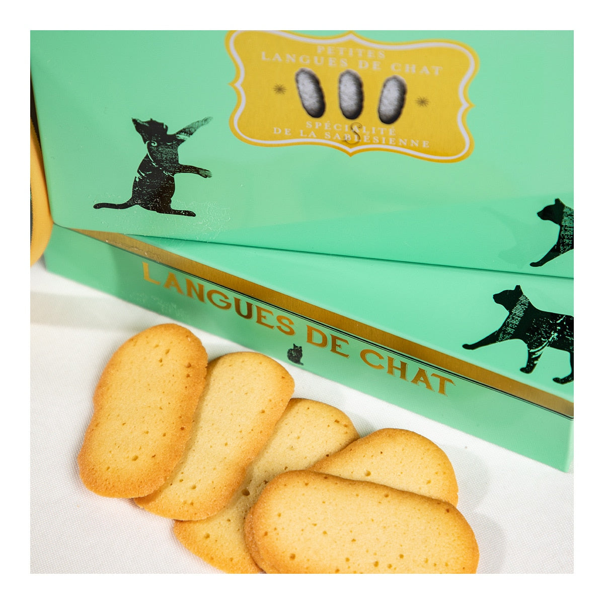 La Sablésienne Cat Tongue Cookies – French Butter Biscuits 160g