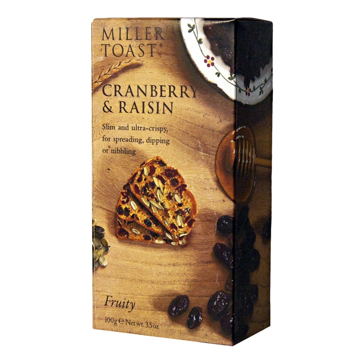 Millers Toast Cranberry & Raisin Crisp Bread – Scandinavian Wholegrains 100g