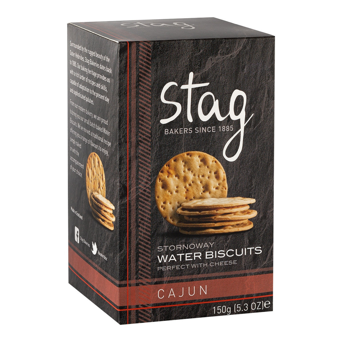 Stag Bakeries Stornoway Water Crackers – Cajun Spice 150g