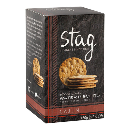 Stag Bakeries Stornoway Water Crackers – Cajun Spice 150g
