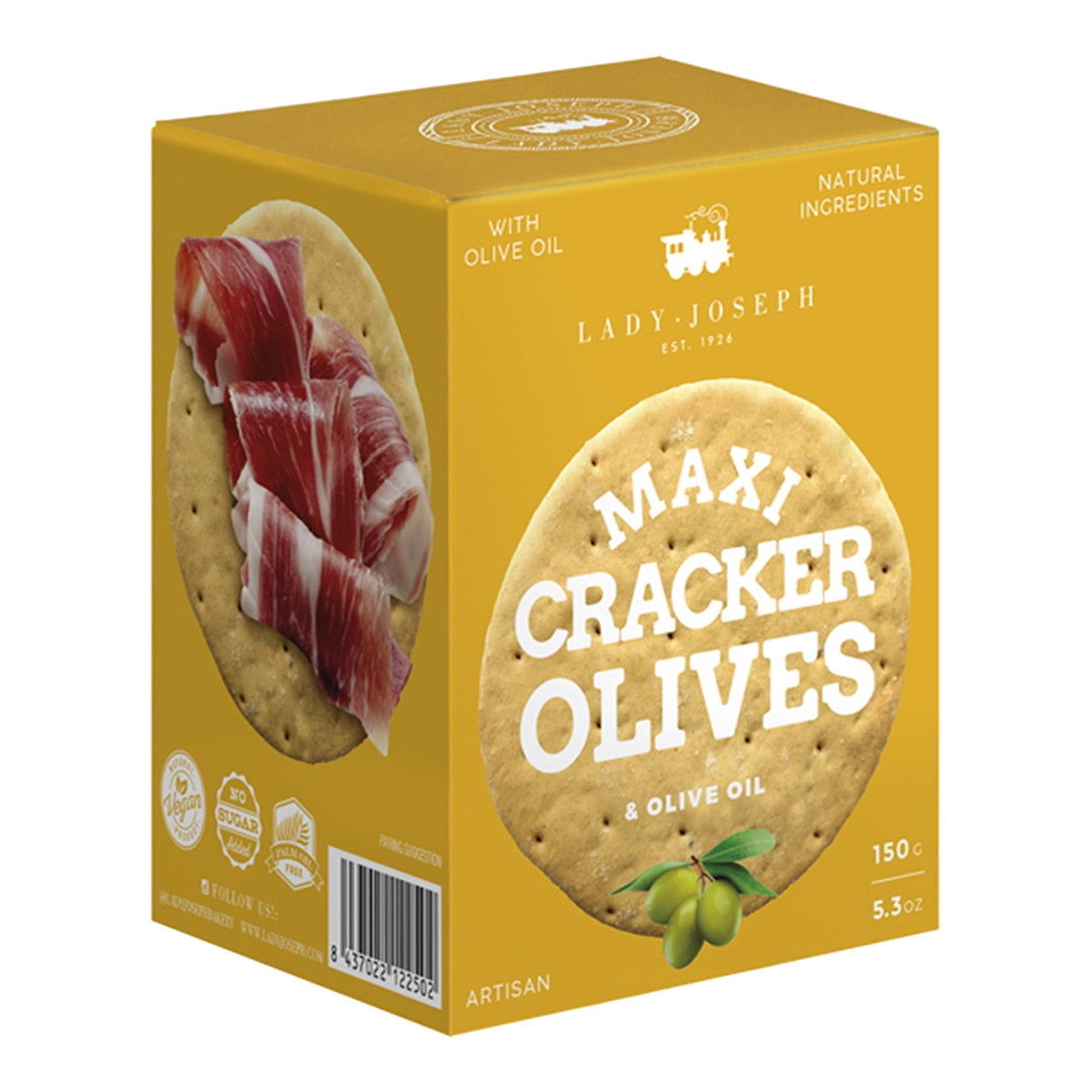 Lady Joseph Artisan Green Olive Crackers – Spanish 150g