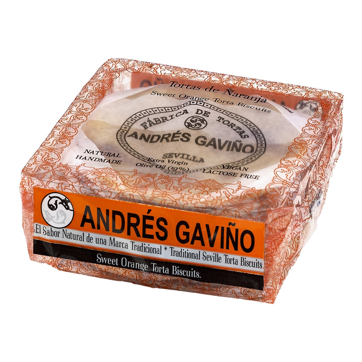 Andrés Gaviño Orange Tortas – Spanish Shortbread Cookies 180g