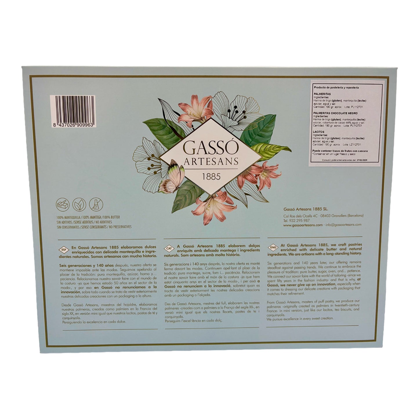 Gasso Artesans 1885 Assorted Pastries – Spanish Hojaldrés 570g